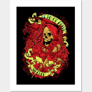 Skull with red costume Posters and Art